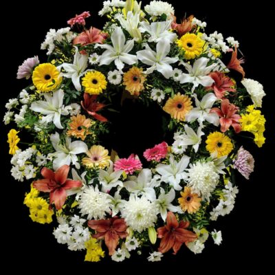 Corona de Flores Circular Italia