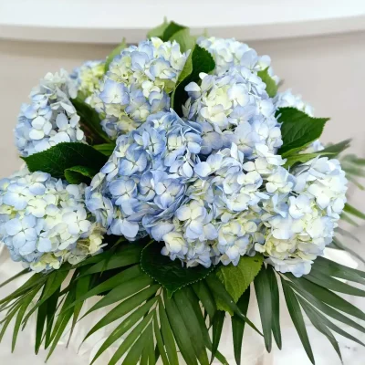 ramo de flores hortensias azules foto detalle