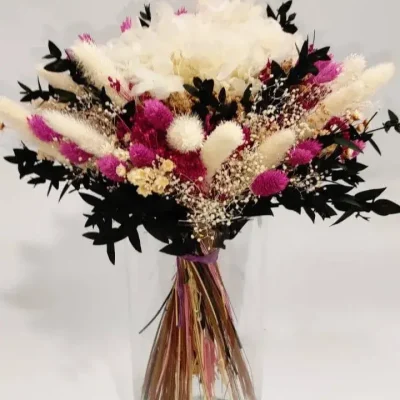 ramo flores preservadas vintage