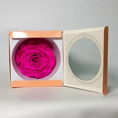 rosa eterna rosa cabeza en caja lejana